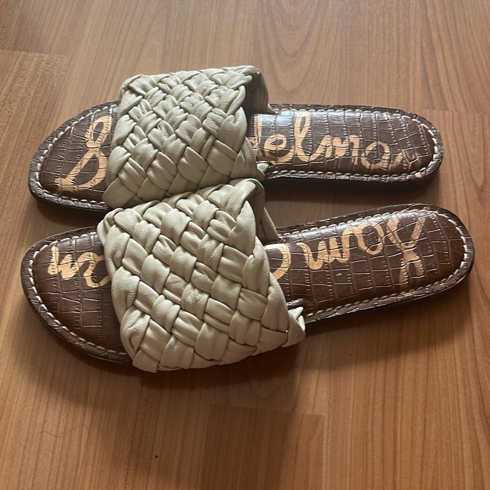 Sam Edelman Griffin white leather sandals. Size 10. - Picture 2 of 9